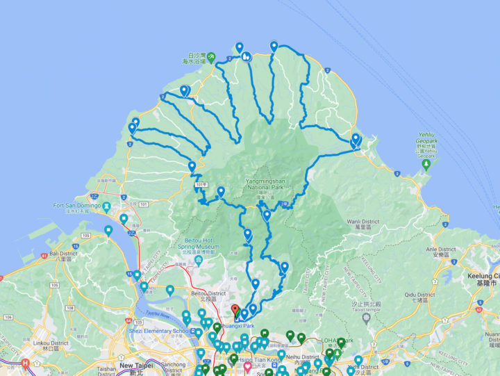 Palm shaped Cycling Route