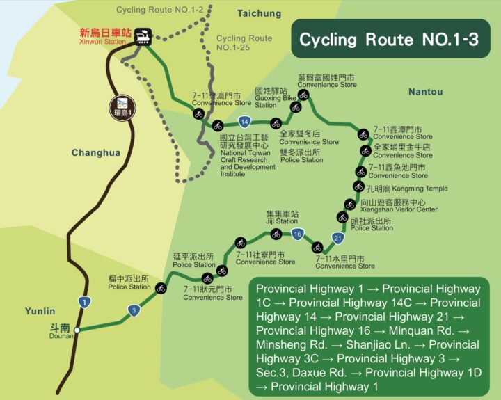 Cycling Route No. 1 - 3 Nantou Circular Route