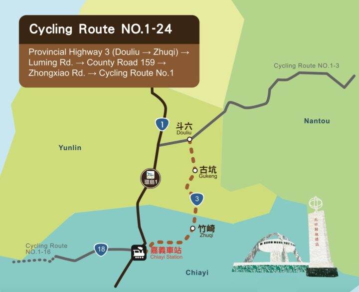Cycling Route No. 1 - 24 Gukeng-Meishan Branch Route